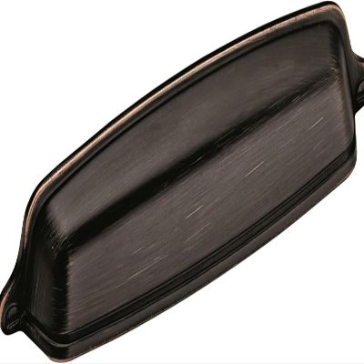 Amerock | Cabinet Cup Pull | Oil Rubbed Bronze | 5-1/16 inch (128 mm) Center-to-Center | Stature | 10 Pack | Drawer Pull | Drawer Handle | Cabinet Hardware