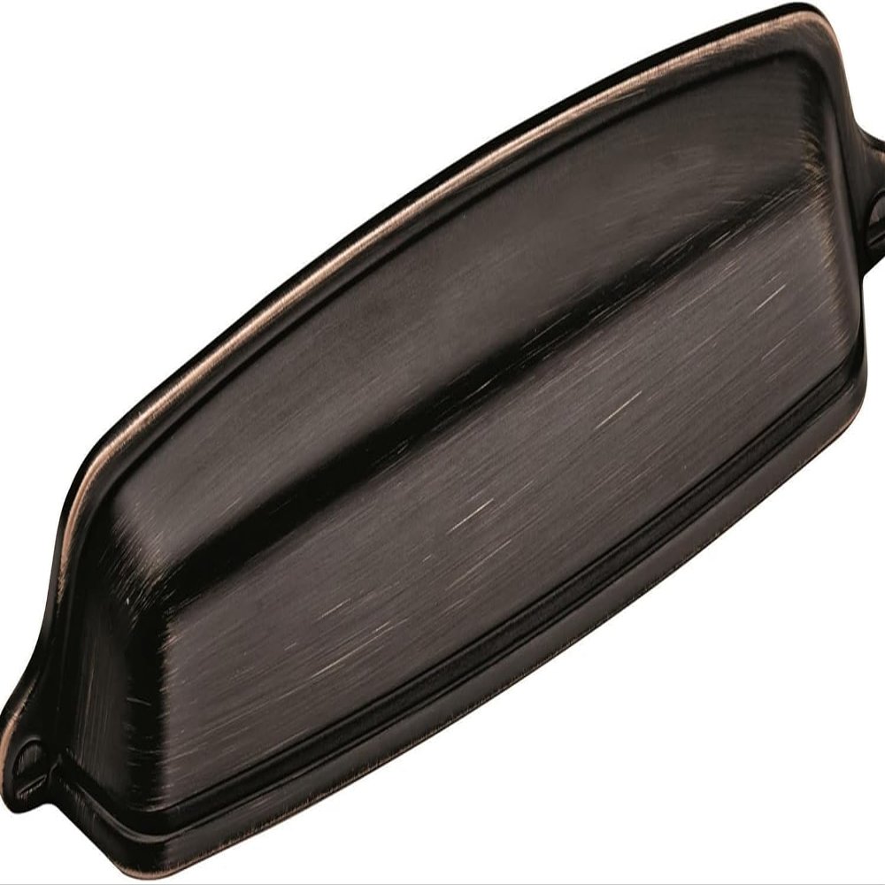 Amerock | Cabinet Cup Pull | Oil Rubbed Bronze | 5-1/16 inch (128 mm) Center-to-Center | Stature | 10 Pack | Drawer Pull | Drawer Handle | Cabinet Hardware