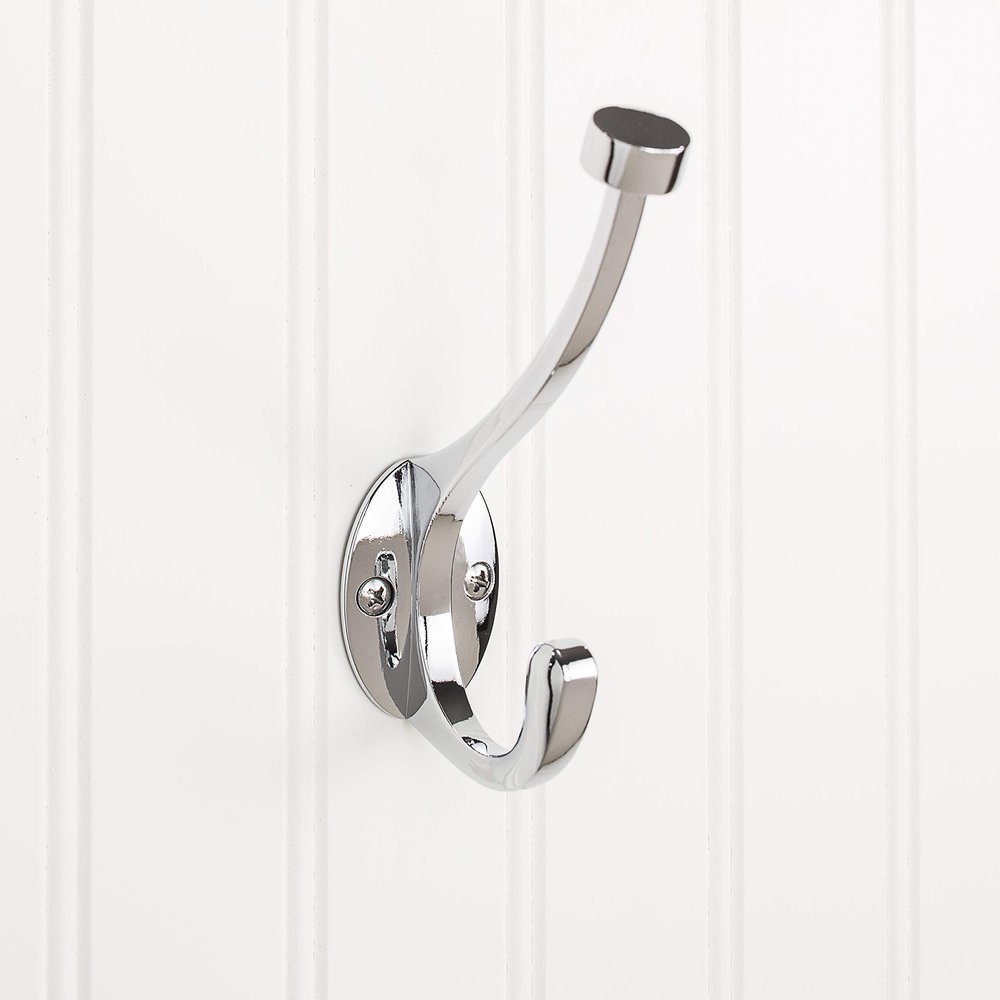 Elements YD60-550PC Double Wall Mount Decorative Hook, Polished Chrome