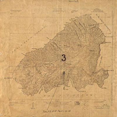 18" x 24" 1926 Map Of Kahoolawe Hawaii United States