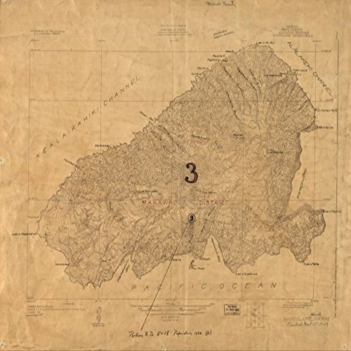 18" x 24" 1926 Map Of Kahoolawe Hawaii United States