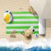 anatolian Beach Towels - Large (35"x 60") in Cabana Stripes or Solid Colors for Pool, Bath 100% Cotton - Made in Turkey (6 Pack Green) view 4