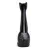 Allure Home Creation Cat 3-Piece Black Ceramic Toilet Brush Holder with White Plastic Brush and Soap Dispenser Set-Black view 4