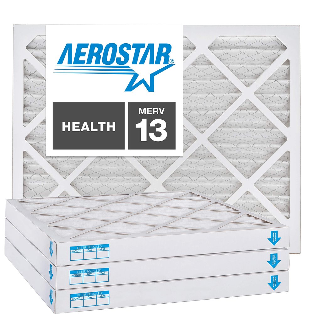 Aerostar 24x24x2 MERV 13, Pleated Air Filter, 24x24x2, Box of 4, Made in the USA