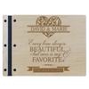 LifeSong Milestones Personalized Mr and Mrs. Wedding Anniversary Guest Book Registry for Bride and Groom Newlywed Couple Custom Engraved Cherry Wood 13.5" x10 (Every Love Story) view 1