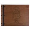 LifeSong Milestones Personalized Mr and Mrs. Wedding Anniversary Guest Book Registry for Bride and Groom Newlywed Couple Custom Engraved Cherry Wood 13.5" x10 (Happily Ever After) view 2