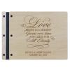 LifeSong Milestones Personalized Mr and Mrs. Wedding Anniversary Guest Book Registry for Bride and Groom Newlywed Couple Custom Engraved Cherry Wood 13.5" x10 (Love Begins in A Moment) view 1