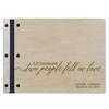 LifeSong Milestones Personalized Mr and Mrs. Wedding Anniversary Guest Book Registry for Bride and Groom Newlywed Couple Custom Engraved Cherry Wood 13.5" x10 (All Because Two People) view 1