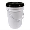 White 2 Gallon Bucket with Gasketed Lid (Black (SNAP ON), 1) view 1