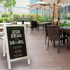 Large Sturdy Handcrafted 40" x 20" Wooden A-Frame Chalkboard Display / 4 Liquid Chalk Markers & Stencil Set/Sidewalk Chalkboard Sign Sandwich Board/Chalk Board Standing Sign (White Finish) view 4