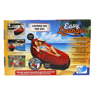 Easy Air G-01577-WV Lounger: Portable Outdoor Inflatable Couch, Red