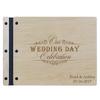 LifeSong Milestones Personalized Mr and Mrs. Wedding Anniversary Guest Book Registry for Bride and Groom Newlywed Couple Custom Engraved Cherry Wood 13.5" x10 (Wedding Celebration) view 1