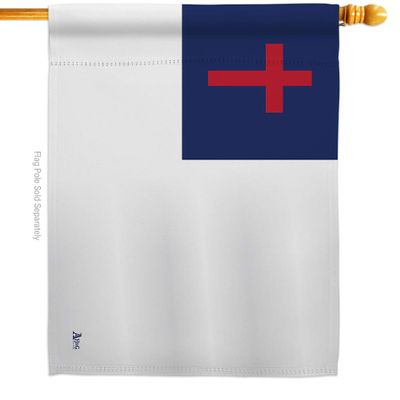 Christian House Flag Religious Faith Hope Grace Peace Dove Religion Easter Small Decorative Gift Yard Banner Made In USA 28 X 40