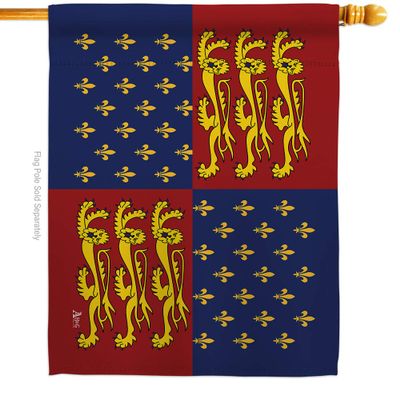 King Edward III House Flag Regional World Historic International Heritage Celebration Cultural Country Particular Area Small Decorative Gift Yard Banner Made In USA 28 X 40