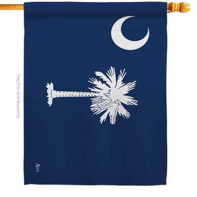 South Carolina House Flag Americana States USA American Territories Republic Country Particular Area Small Decorative Gift Yard Banner Made In 28 X 40