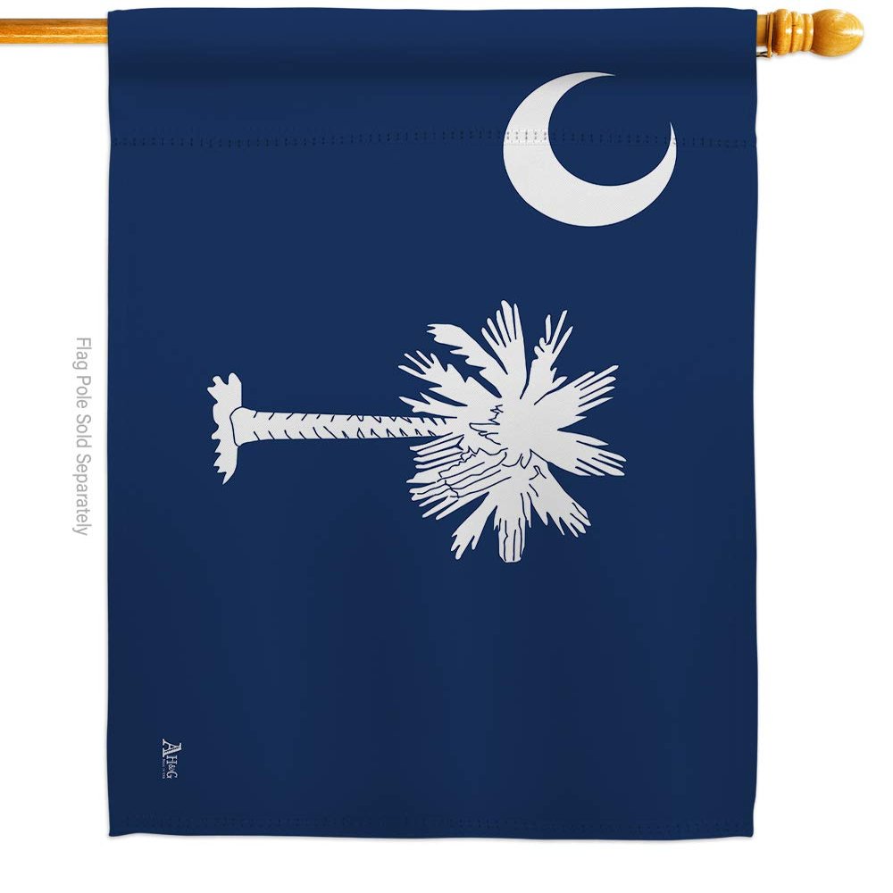 South Carolina House Flag Americana States USA American Territories Republic Country Particular Area Small Decorative Gift Yard Banner Made In 28 X 40