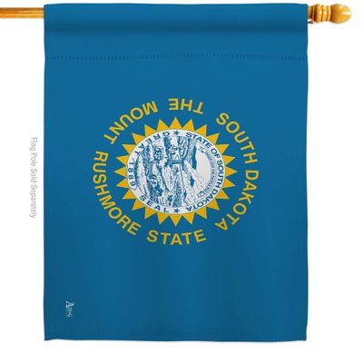 South Dakota House Flag Americana States USA American Territories Republic Country Particular Area Small Decorative Gift Yard Banner Made In 28 X 40
