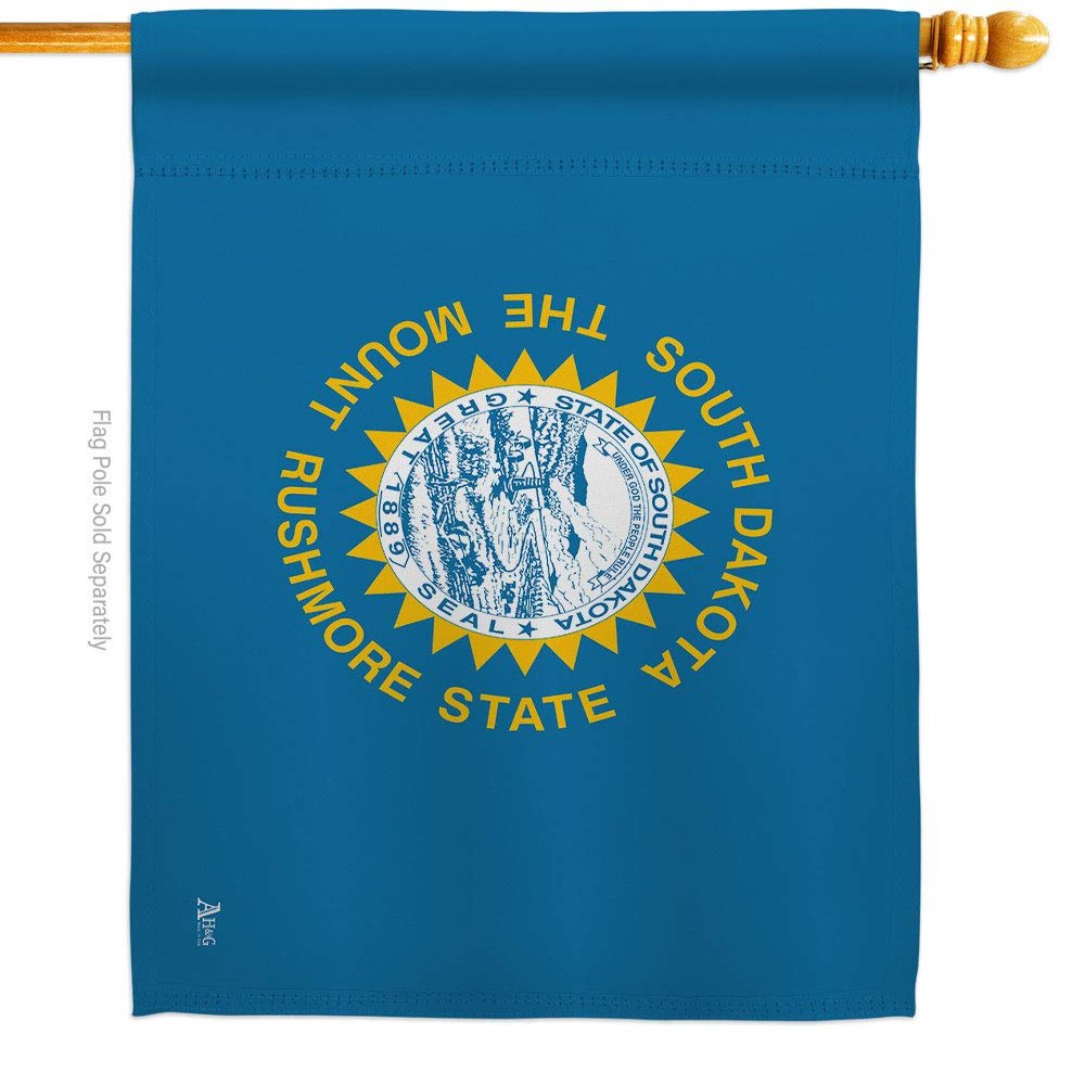 South Dakota House Flag Americana States USA American Territories Republic Country Particular Area Small Decorative Gift Yard Banner Made In 28 X 40