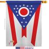 Ohio House Flag Americana States USA American Territories Republic Country Particular Area Small Decorative Gift Yard Banner Made In 28 X 40 view 2