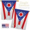 Ohio House Flag Americana States USA American Territories Republic Country Particular Area Small Decorative Gift Yard Banner Made In 28 X 40 view 3