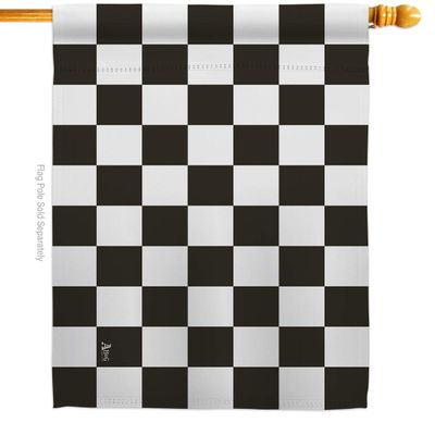 Black Checker House Flag Novelty Merchant Open Sale Store Retail Business Advertisement Promotion Small Decorative Gift Yard Banner Made In USA 28 X 40