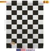 Black Checker House Flag Novelty Merchant Open Sale Store Retail Business Advertisement Promotion Small Decorative Gift Yard Banner Made In USA 28 X 40 view 2