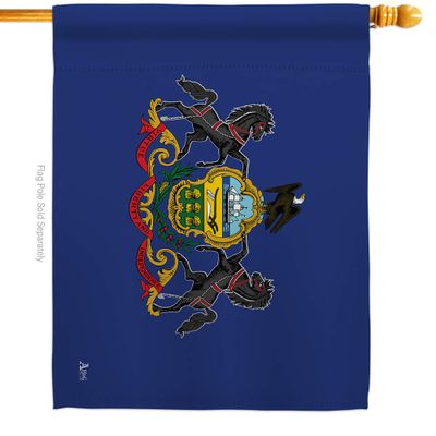 Pennsylvania House Flag Americana States USA American Territories Republic Country Particular Area Small Decorative Gift Yard Banner Made In 28 X 40