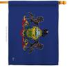 Pennsylvania House Flag Americana States USA American Territories Republic Country Particular Area Small Decorative Gift Yard Banner Made In 28 X 40 view 1