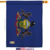 Pennsylvania House Flag Americana States USA American Territories Republic Country Particular Area Small Decorative Gift Yard Banner Made In 28 X 40 view 2