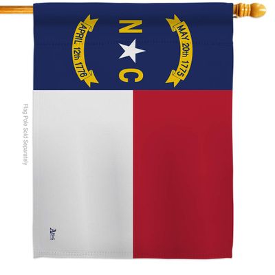 North Carolina House Flag Americana States USA American Territories Republic Country Particular Area Small Decorative Gift Yard Banner Made In 28 X 40