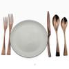 BRIIEC Luxury Mirror Polishing Rose Gold 20 Pieces 18/10 Stainless Steel Steak Knife and Spoon Fork Silverware Set, Service for 4 view 3