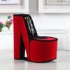 Ore International HBB1821 High Heel Shoe Display with Hooks Jewelry Box, Red Velvet, 9" view 2