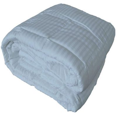 RBS Bedding's 650 Thread Count 1pc Comforter (300 GSM Microfiber Fill Box Stitched) Twin/Single Bed Size(64 x 86 inches), Light Blue Stripe 100% Egyptian Cotton