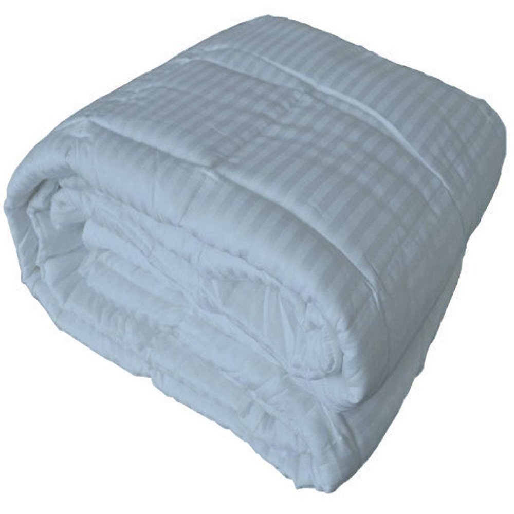 RBS Bedding's 650 Thread Count 1pc Comforter (300 GSM Microfiber Fill Box Stitched) Twin/Single Bed Size(64 x 86 inches), Light Blue Stripe 100% Egyptian Cotton