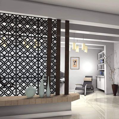 KERNORV Hanging Room Divider Decorative Screen Panels Made of PVC Room Divider Panels Screen for Dining Room Bed Room Office Restaurant(Black, 12 PCS)