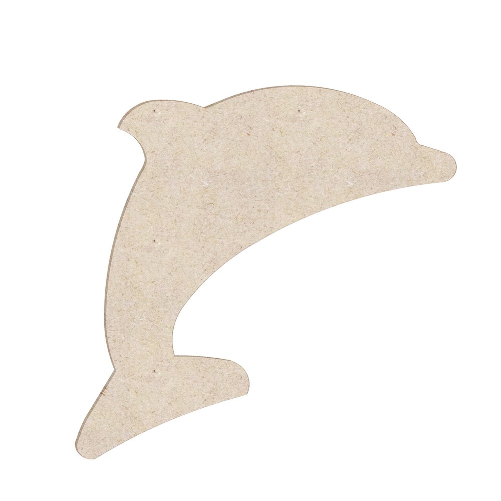 12" Dolphin Unfinished Wood Cutout Shape