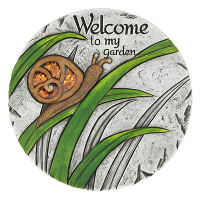 Accent Plus Summerfield Terrace 10018543 Welcome to My Garden Stepping Stone, White