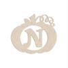 12" Pumpkin Unfinished Wood Initial Monogram Letter N (Sizes 12"-30") view 1