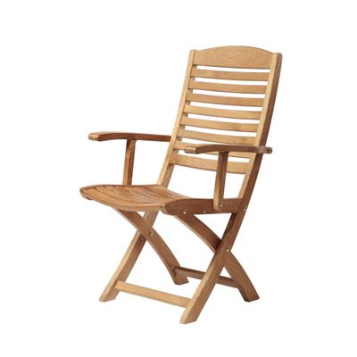 Arb Teak & Specialties Teak Armchair Folding Chair Manhattan, Natural