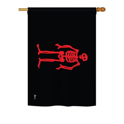 Edward Low House Flag Coastal Pirate Ship Skull Treasure Map Carribean Jolly Blackbeard Jack Small Decorative Gift Yard Banner Made In USA 28 X 40