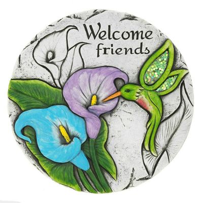 Accent Plus Summerfield Terrace 10018541 Welcome Friends Stepping Stone, Multicolor