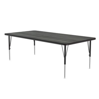 Correll 36"x72" Activity Table, Height Adjustable , New England Driftwood Durable High Pressue Laminate (A3672-REC-52)