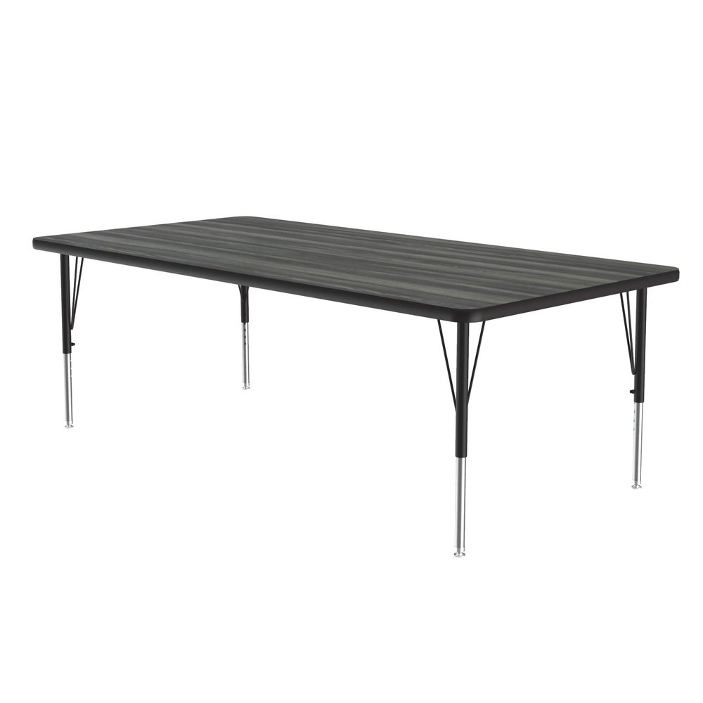 Correll 36"x72" Activity Table, Height Adjustable , New England Driftwood Durable High Pressue Laminate (A3672-REC-52)