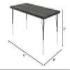 Correll 36"x72" Activity Table, Height Adjustable , New England Driftwood Durable High Pressue Laminate (A3672-REC-52) view 2