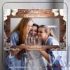 Custom Rustic Lace Bridal Shower Photo Booth Frame  Wooden Bridal Shower Photo Booth Prop - Personalized Bridal Shower Decorations view 4