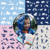 Furry Smile Disposable Rain Ponchos Kids - Emergency Kids Rain Poncho - 4 Pack Hooded Ponchos for Boys and Girls With Fun Designs view 2