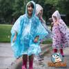 Furry Smile Disposable Rain Ponchos Kids - Emergency Kids Rain Poncho - 4 Pack Hooded Ponchos for Boys and Girls With Fun Designs view 3