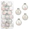 AMS 24ct Clear Christmas Ball Ornaments, 2.76''/70mm Shatterproof Hanging Xmas Balls Baubles Set for Christmas Tree with Stuffed Delicate Decorations for Wedding Christmas (Iridescent) view 1