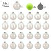 AMS 24ct Clear Christmas Ball Ornaments, 2.76''/70mm Shatterproof Hanging Xmas Balls Baubles Set for Christmas Tree with Stuffed Delicate Decorations for Wedding Christmas (Iridescent) view 2