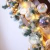 AMS 24ct Clear Christmas Ball Ornaments, 2.76''/70mm Shatterproof Hanging Xmas Balls Baubles Set for Christmas Tree with Stuffed Delicate Decorations for Wedding Christmas (Iridescent) view 3
